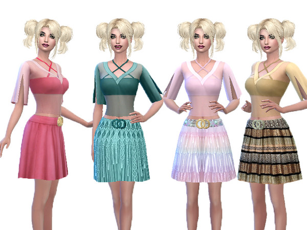 Sims 4 — TeeSheer top recolor by TrudieOpp — TeeSheer top recolor in 8 colors