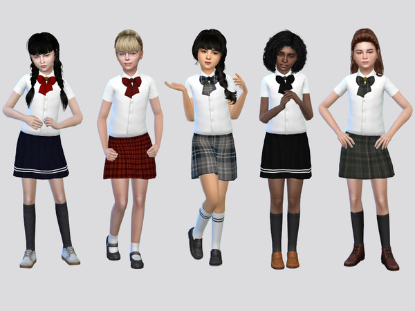 The Sims Resource - Basic Kids Uniform Girls