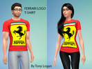 Sims 4 — Ferrari Sport Shirt by TonyLogan — A simple Shirt with a Ferrari Logo in it. This is my first attempt. Thanks to