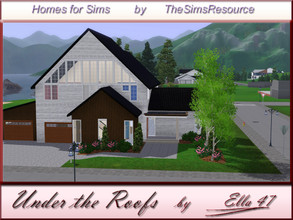 Sims 3 — Under the Roofs by ella47 — Under the Roofs is nice Home for your Sims Mainfloor Living with Fireplace, Dining,