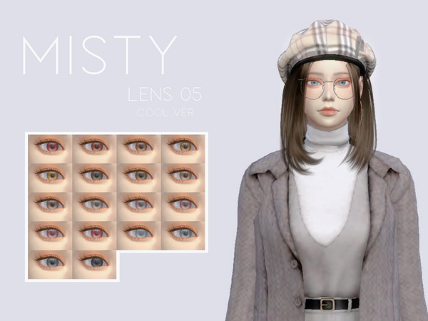 Sims 4 — CANIA Lens 05 (Cool Ver) - Misty by CANIA0153 — - 17 Swatches - - Applies to all ages and genders - You can get
