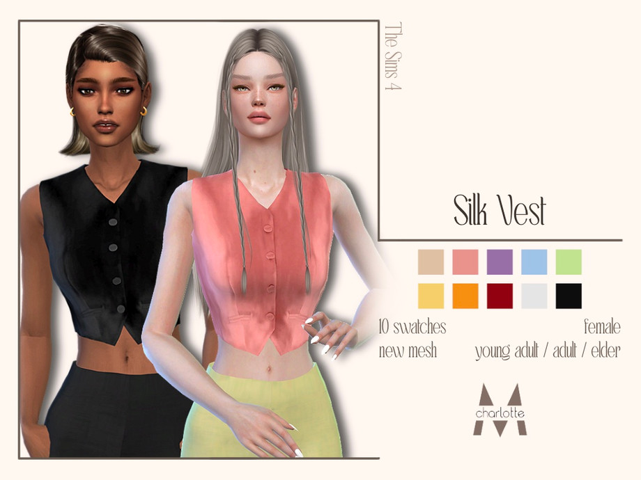 The Sims Resource - Silk Vest
