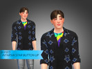 Sims 4 — Intarsia Star Button Up by dopbts — - HQ compatible; - all genders; - all ages