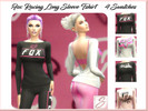 Sims 4 — Fox Racing Long Sleeve T-shirt by Sim_Sweetness — Basic long sleeve t-shirt in Fox Racing graphic prints!
