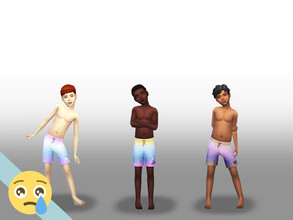 Sims 4 — Voidcritter Swim Shorts by cryiingemoji — A pair of swim shorts for boys (or girls!) that can be used for the
