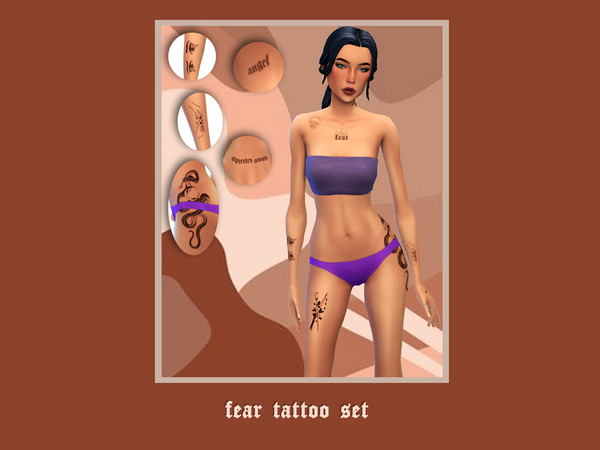 Sims 4 — Fear Tattoo by lotuswhim — tattoo set in the chest category - 1 swatch