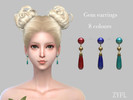 Sims 4 — Gem earrings by ZYFL — Gem earrings is a woman's jewelry.It comes in eight different colors.