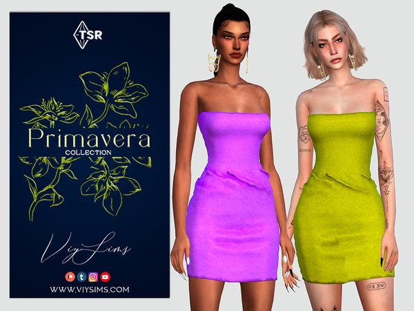 Sims 4 — PRIMAVERA Collection - DRESS [VIII] by Viy_Sims — Outfit All maps New Mesh!! 7 Colors Compatible with HQ mode