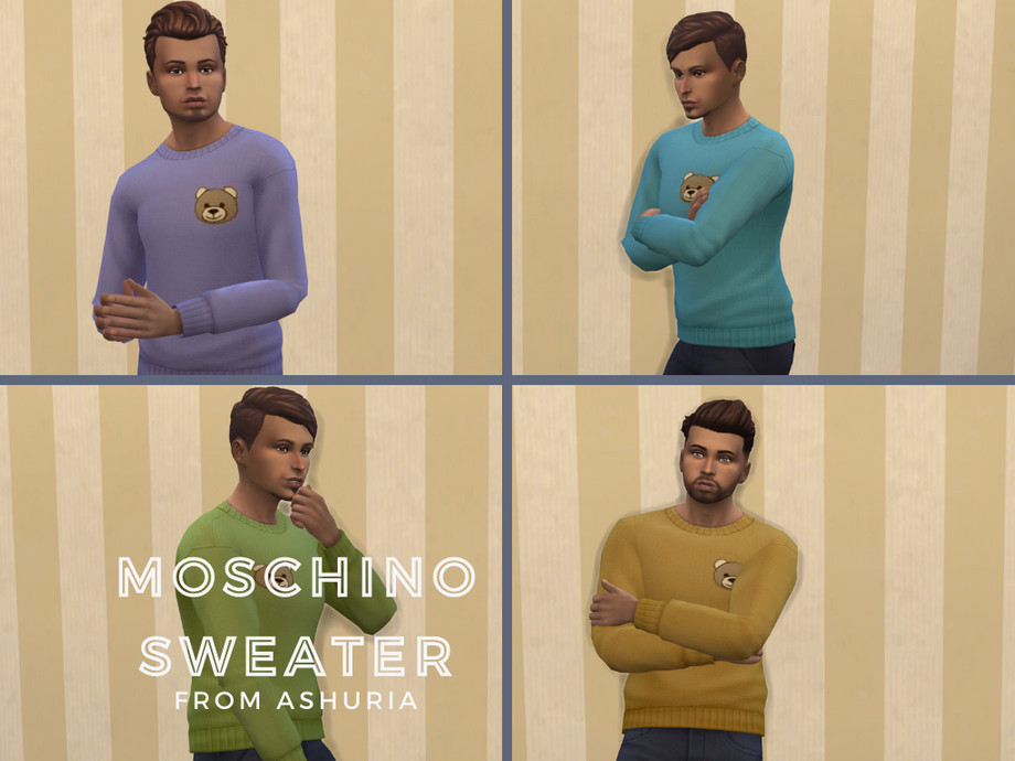 Mod The Sims - Plain Moschino Sweatshirt - 10 swatches