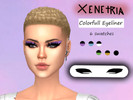 Sims 4 — Colorfull Eyeliner by xenetria — - 6 swatches - All genders - All ages - Don't reupload or recolor Enjoy (: