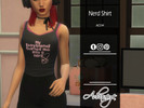 Sims 4 — ACC44 Nerd Shirt by Advaneye — For the gamer girls whose bf turned them into a nerd!