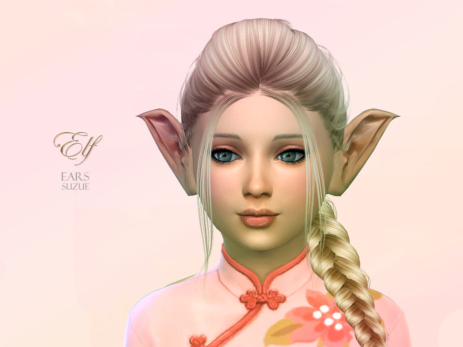 Sims 4 - Elf Ears Child by Suzue - F. Updated (2021) -New Mesh (Suzue) -Fem...