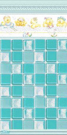 Sims 2 — Ducky bath 4 by devilishdawn —  A tiled wall to match my tiled floor