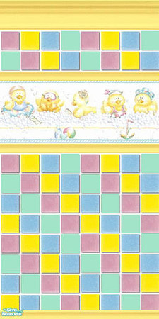 Sims 2 — Ducky bath 2 by devilishdawn —  A tiled wall to match my tiled floor