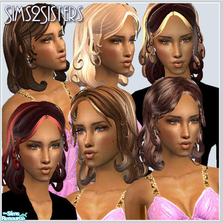 Sims 2 — S2S Simsbeauty hair Set by TSR Archive — Simsbeauty hairmesh retexture. Available for child, teen, young adult,