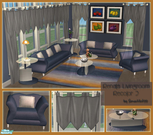 Sims 2 — Renata Livingroom - Recolor 3 by Simaddict99 — Recolor of my Renata Livingroom Set. Modern form combined with