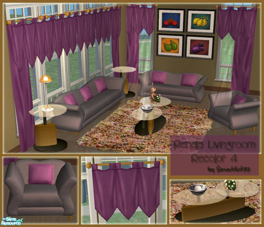 Sims 2 — Renata Livingroom - Recolor 4 by Simaddict99 — Recolor of my Renata Livngroom set. Modern form in dramatic cool