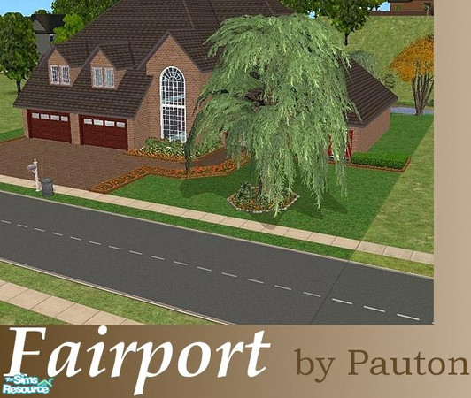 Sims 2 — The Fairport by Pauton — The Fairport is a huge family house with tons of space. Very traditional, colonial