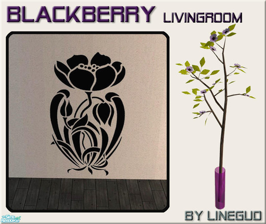 Sims 2 — Blackberry livingroom - Stencil recolor by linegud — A new modern livingroom set with a soft touch.... A stencil