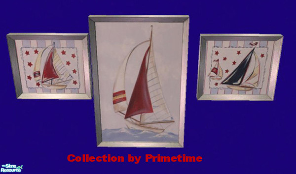 Sims 2 — PT Children's Boat Collection by Primetime024 — This collection features 3 cute little boat prints.