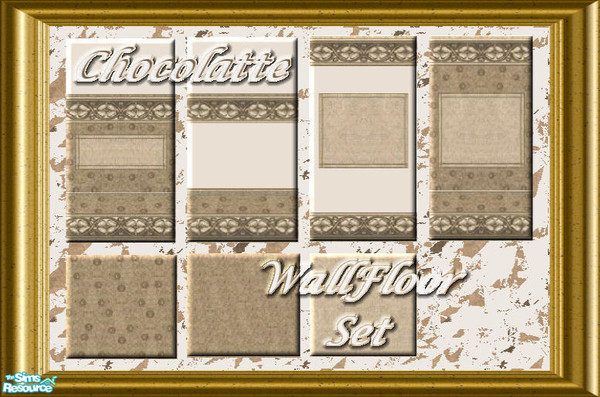 Sims 2 — ChocolatteWallFloorSet by The_Unicorn — -