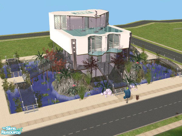 Sims 2 — 3D Fiction Art Gallery by TheMistress666 — Cutting Edhe modern art gallery, Constructed to go with my 3D fiction