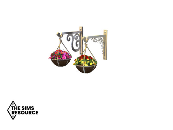 Sims 4 — How Does Your Garden Grow Hanging Basket by seimar8 — Maxis match hanging basket of flowers Base Game