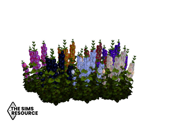 Sims 4 — How Does Your Garden Grow Hollyhocks by seimar8 — Maxis match hollyhocks Base game