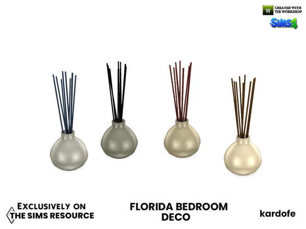 Sims 4 — Florida Bedroom_Air freshener by kardofe — Beautiful, decorative air freshener sticks in four colour options