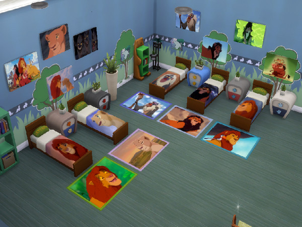 Sims 4 — Second Set The Lion King (Children)  by julimo2 — The Lion King Theme This Set Includes : - 5 Beds Lion King