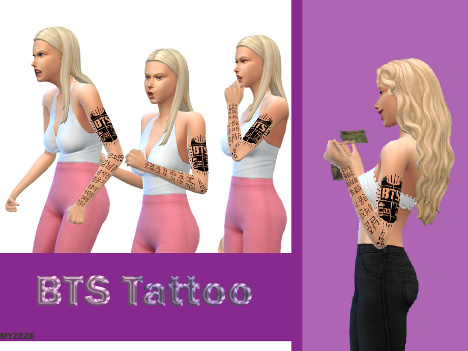 The Sims Resource - BTS Forearm tattoo