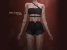 Sims 4 — JIWA Tattoo #12 by NMS by NastenaMS — 3 color Tattoo category AF PLEASE DO NOT REcoloring