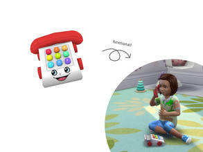 Sims 4 — [patreon] functional toddler play telephone by PandaSamaCC — Fully functional toddler play telephone, helps
