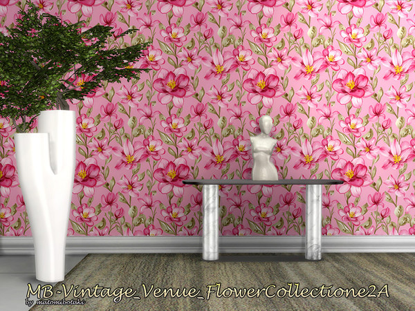Sims 4 — MB-Vintage_Venue_FlowerCollection2A by matomibotaki — MB-Vintage_Venue_FlowerCollection2A romantic floral