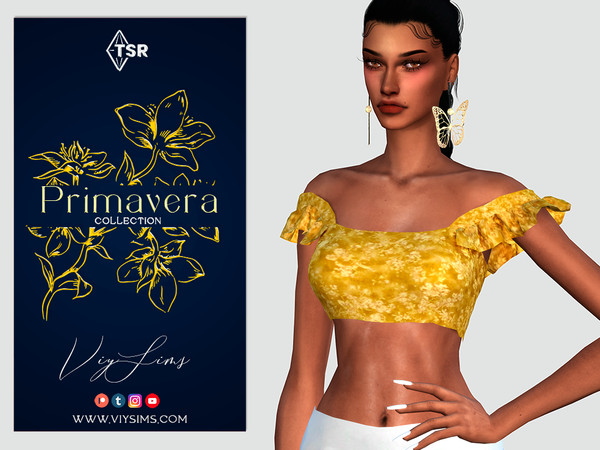 Sims 4 — PRIMAVERA Collection - TOP [IV] by Viy_Sims — Top All maps New Mesh!! 12 Colors Compatible with HQ mode