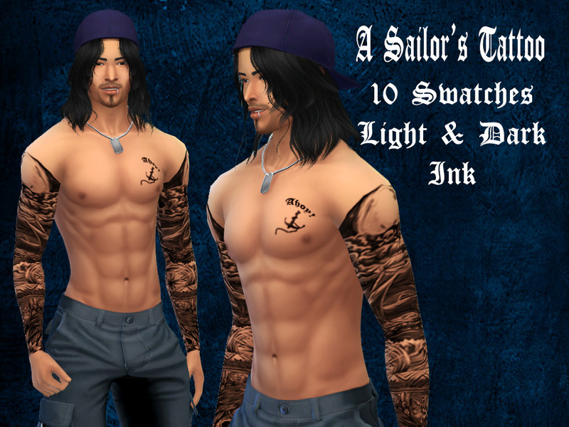 Sims 4 The Sims Resource | Nautical Arms A Sailors Tattoo Set by TSR Creator