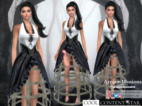 Sims 4 — Arcane Illusions -  Magic Dress by sims2fanbg — .:Arcane Illusions - Magic Dress:. Dress in 28 different colors