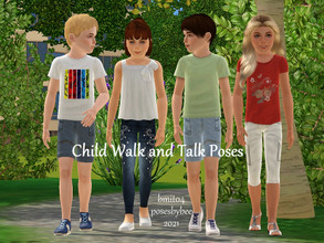Sims 3 — Child Walk and Talk by jessesue2 — Children walking and talking. Poses are designed to be interchangeable,