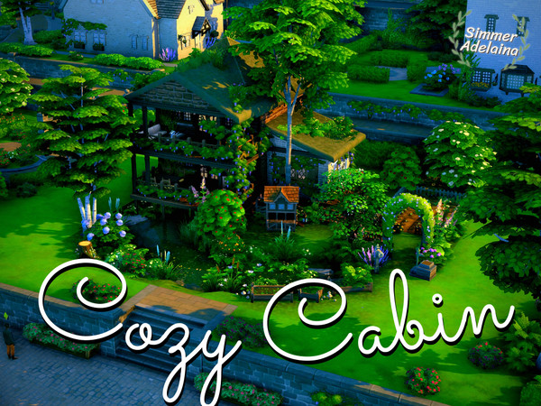 Sims 4 — Cozy Cabin by simmer_adelaina — This cabin is a perfect place for a elderly couple. It has two bathrooms, one