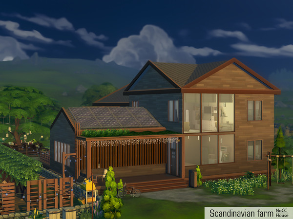 Sims 4 — Scandinavian farm NoCC by Ramarika — Country life in a modern cozy house in harmony with nature! This large