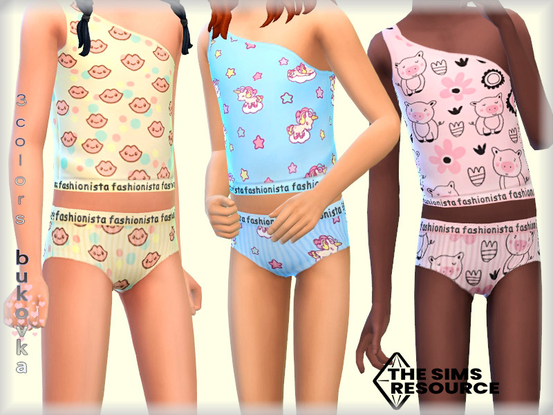 The Sims Resource - Underwear F Child