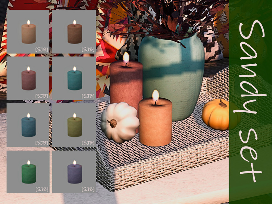 The Sims Resource [SJB] Sandy set small candle