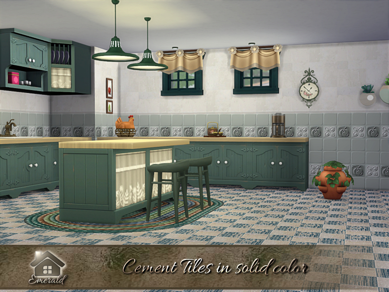 The Sims Resource - Cement Tiles in solid color