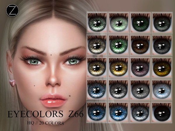 Sims 4 — EYECOLORS Z66 by ZENX — -Base Game -All Age -For Female -20 colors -Works with all of skins -Compatible with HQ