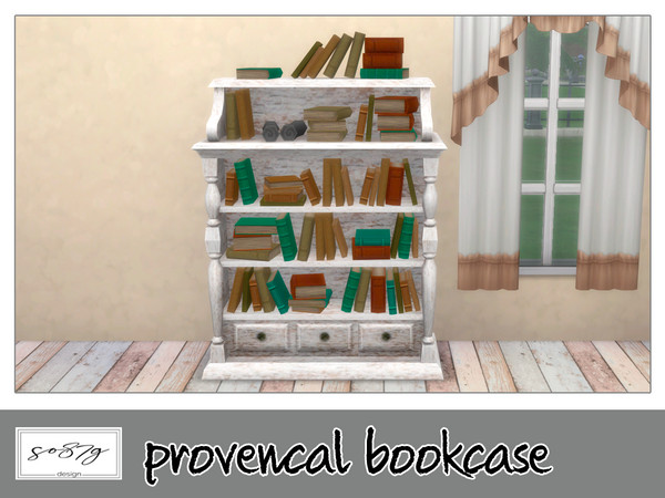 Sims 4 — Provencal bookcase by so87g — cost 1500$, you can find it in Storage - Bookshelf. All my preview screenshots are