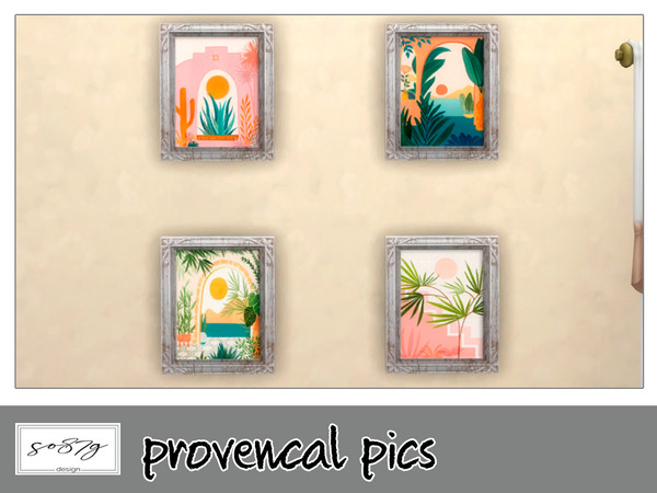 Sims 4 — Provencal pics by so87g — cost 250$, available in 4 colors, you can find it in decoration - paintings. All my