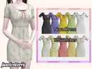Sims 4 — Nora Dress by juneiceberry — new mesh;10 swatches; HQ compatible;outfit category; teen-elder