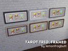 Sims 4 — Tarot Trio, Framed by lemonfrogbutt — The Sun, the Lovers, and the Moon, framed! I put this in one of the