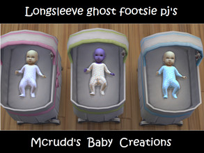 Sims 4 — Long sleeve ghost footsie pj's by mcrudd — An outfit requested by a fellow simmer. All of your little babies