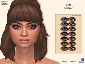 Sims 4 — Eyes Pekanuh by MahoCreations — These eyes coming in 9 solid colors and 5 duo tones. basegame to find in